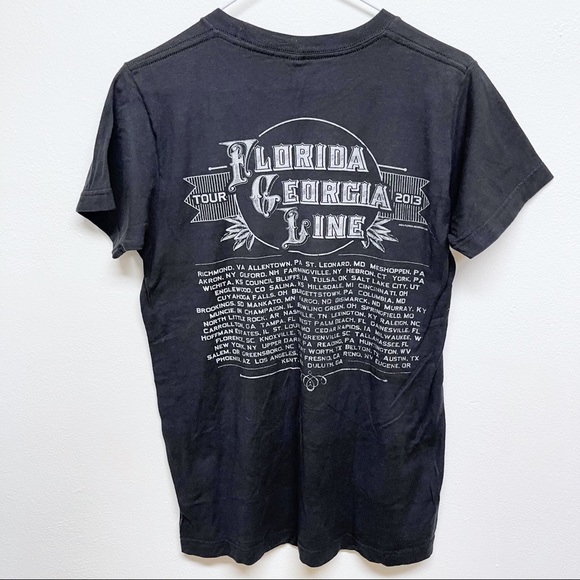 Florida Georgia Line Band Tour 2013 Men's Small Black Cotton Shirt - Picture 2 of 4